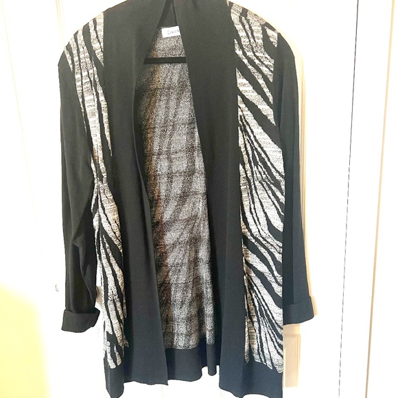 Classic zebra design open front cardigan - Picture 1 of 7